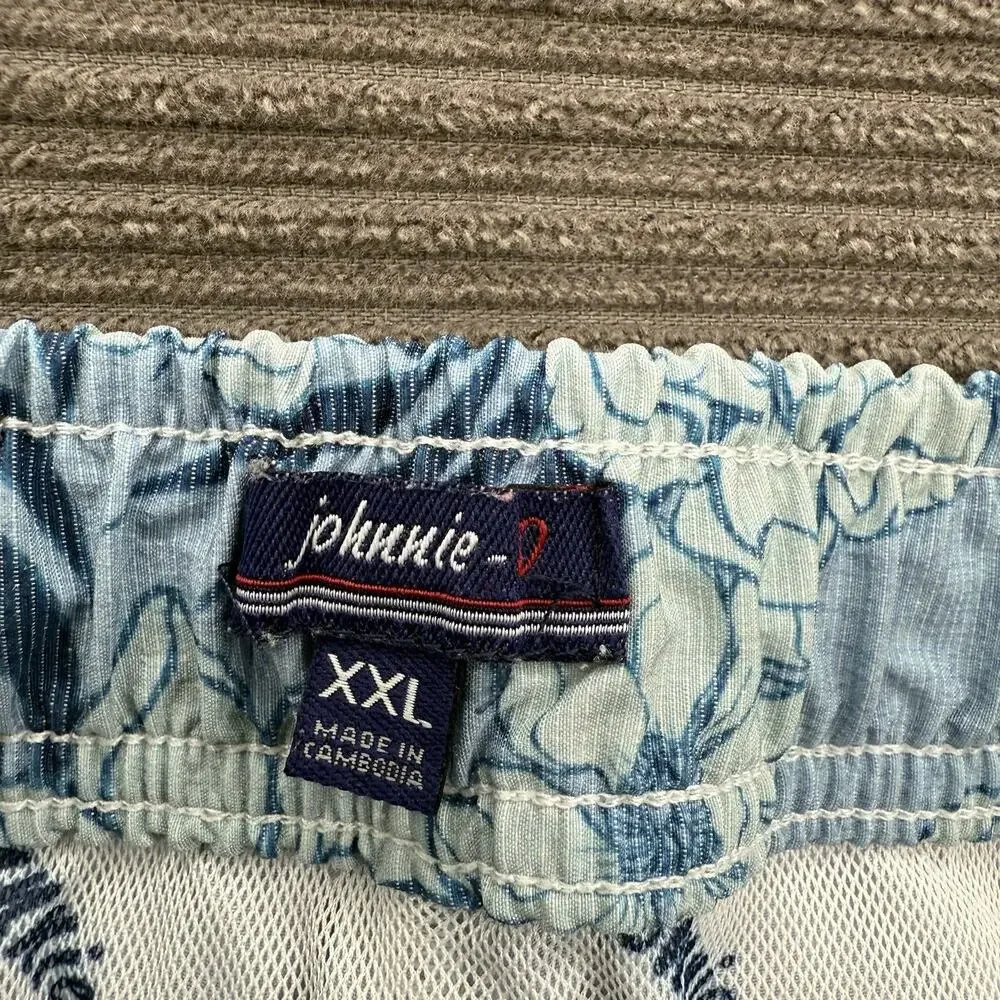 Johnnie-O Jaffa Board Short Men 2XL Floral‎ Print Drawstring Lined Beach Swim.